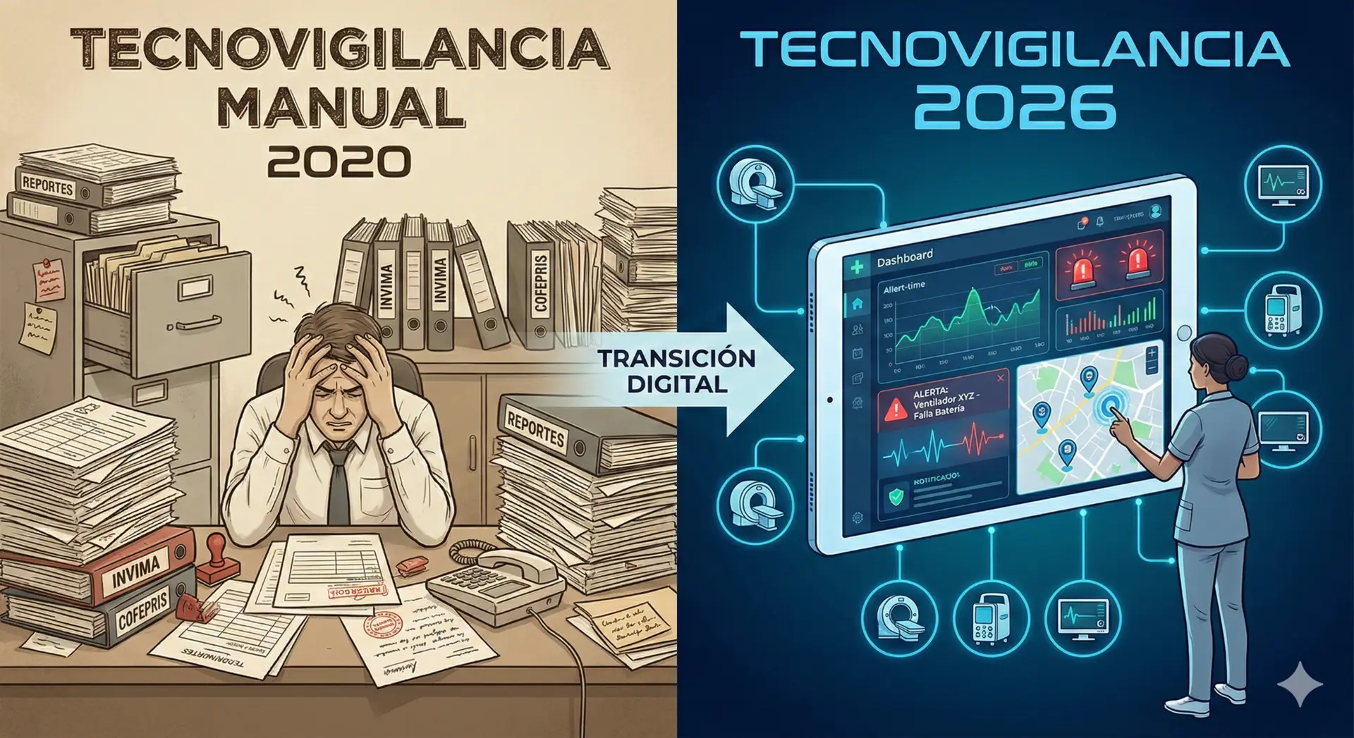 Tecnovigilancia manual vs digital: Gestión de riesgo automatizada 2026