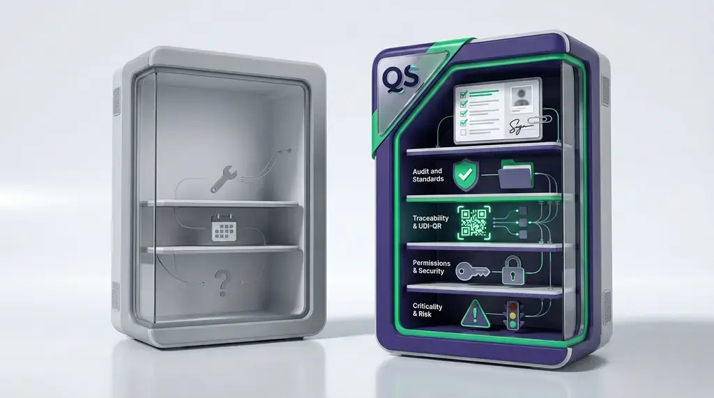 Mantenimiento preventivo de equipo médico con CMMS: auditoría, trazabilidad UDI-QR, seguridad y gestión de riesgo