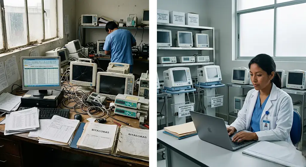 Auditoría de habilitación: comparación entre gestión desordenada y control documental organizado en ingeniería clínica