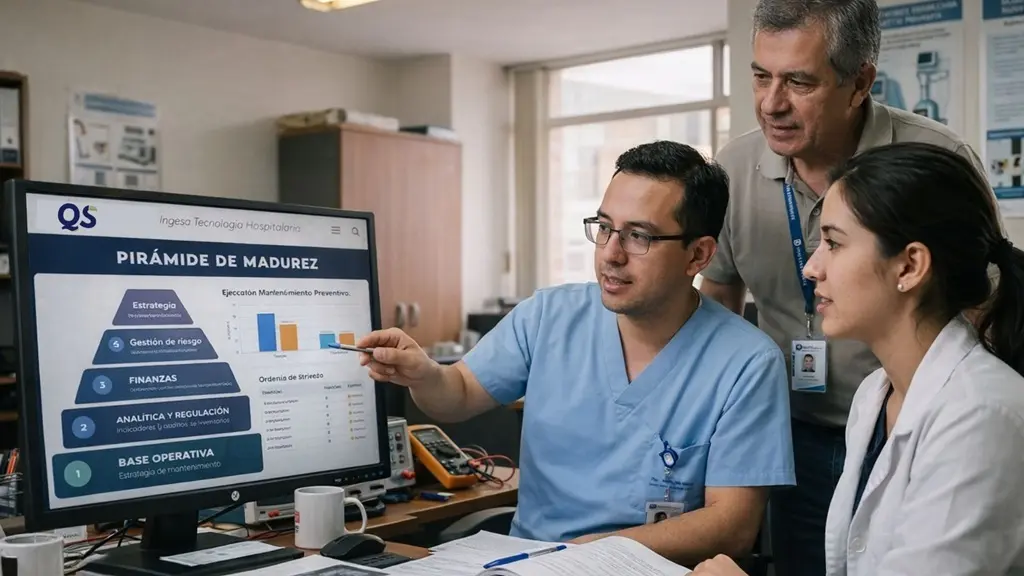 Modelos de acreditación internacionales: equipo clínico revisa pirámide de madurez e indicadores para cumplir estándares globales