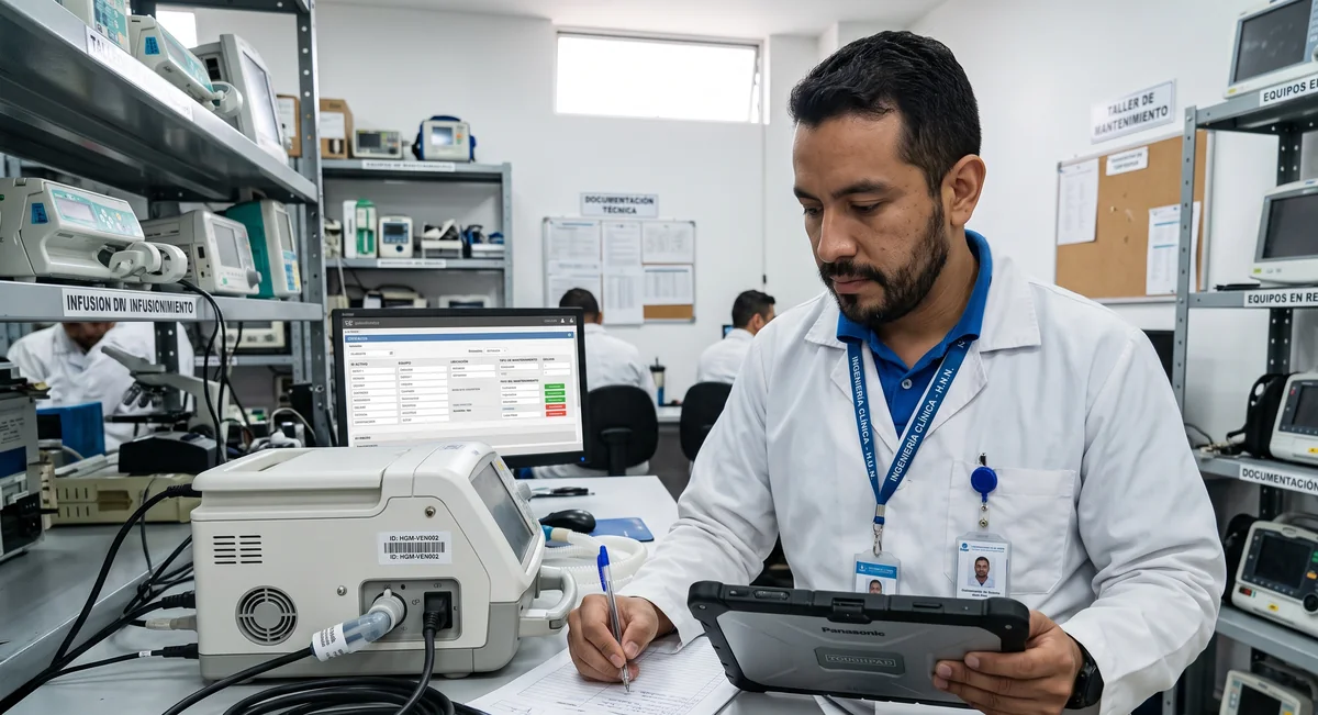 Proceso de auditoría del mantenimiento preventivo de equipos médicos en instituciones hospitalarias.