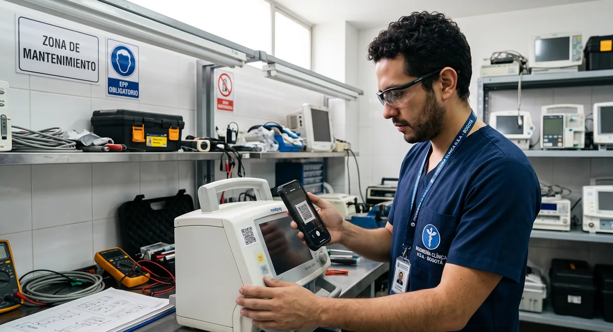 Indicadores clave de rendimiento para medir el cumplimiento del mantenimiento biomédico en instituciones de salud.