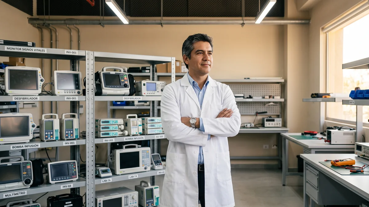 Responsable de ingenieria clinica con parque biomedico controlado para inspecciones sanitarias en Guatemala